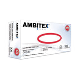 AMBITEX EconoFit Plus Powder-Free Polyethylene Gloves, Small, Clear, 200/Pack, 10 Packs/Carton
