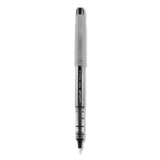 uni-ball VISION Needle Roller Ball Pen, Stick, Fine 0.7 mm, Black Ink, Silver Barrel, Dozen