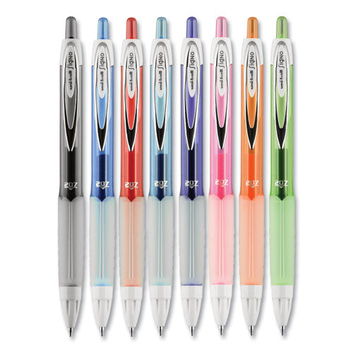 uni-ball Signo 207 Gel Pen, Retractable, Medium 0.7 mm, Assorted Ink and Barrel Colors, 8/Pack