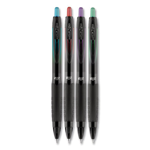 uni-ball 207 BLX Series Gel Pen, Retractable, Medium 0.7 mm, Assorted Ink and Barrel Colors, 4/Pack