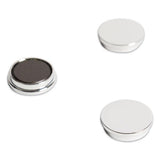U Brands Board Magnets, Circles, Silver, 1.25", 10/Pack