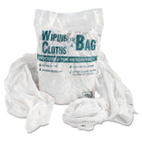 General Supply Bag-A-Rags Reusable Wiping Cloths, Cotton, White, 1 lb Pack