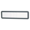 Universal Recycled Cubicle Nameplate with Rounded Corners, 9 x 2.5, Charcoal