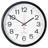 Universal Deluxe 13 1/2" Indoor/Outdoor Atomic Clock, 13.5" Overall Diameter, Black Case, 1 AA (sold separately)