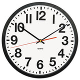 Universal Large Numeral Clock with Auto Daylight Savings Adjustment, 13" Overall Diameter, Black Case, 1 AA (sold separately)