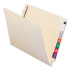 Universal Reinforced End Tab Fastener Folders, 2 Fasteners, Letter Size, Manila Exterior, 50/Box