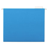 Universal Deluxe Bright Color Hanging File Folders, Letter Size, 1/5-Cut Tab, Blue, 25/Box