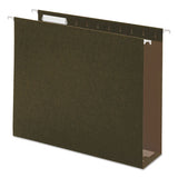 Universal Box Bottom Hanging File Folders, Letter Size, 1/5-Cut Tab, Standard Green, 25/Box