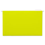 Universal Deluxe Bright Color Hanging File Folders, Legal Size, 1/5-Cut Tab, Yellow, 25/Box