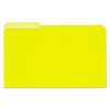 Universal Interior File Folders, 1/3-Cut Tabs: Assorted, Legal Size, 11-pt Stock, Yellow, 100/Box
