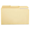 Universal Double-Ply Top Tab Manila File Folders, 1/3-Cut Tabs: Assorted, Legal Size, 0.75