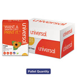 Universal 30% Recycled Copy Paper, 92 Bright, 20 lb, 8.5 x 11, White, 500 Sheets/Ream, 10 Reams/Carton, 40 Cartons/Pallet