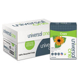 Universal 100% Recycled Copy Paper, 92 Bright, 20lb, 8.5 x 11, White, 500 Sheets/Ream, 10 Reams/Carton