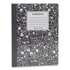 Universal Composition Book, Wide/Legal Rule, Black Marble Cover, 9.75 x 7.5, 100 Sheets