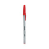 Universal Ballpoint Pen, Stick, Medium 1 mm, Red Ink, Gray Barrel, Dozen
