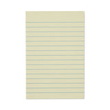 Universal Recycled Self-Stick Note Pads, Note Ruled, 4" x 6", Yellow, 100 Sheets/Pad, 12 Pads/Pack