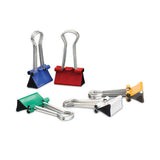 Universal Binder Clips in Dispenser Tub, Small, Assorted Colors, 40/Pack
