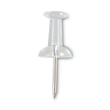 Universal Clear Push Pins, Plastic, 3/8", 400/Pack