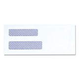 Universal Double Window Business Envelope, #8 5/8, Square Flap, Gummed Closure, 3.63 x 8.88 White, 500/Box