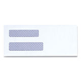 Universal Double Window Business Envelope, #8 5/8, Square Flap, Self-Adhesive, 3.63 x 8.63, 500/Pack