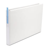 Universal Ledger-Size Round Ring Binder with Label Holder, 3 Rings, 1" Capacity, 11 x 17, White