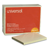 Universal Self-Stick Note Pads, Note Ruled, 4" x 6", Yellow, 100 Sheets/Pad, 12 Pads/Pack
