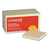 Universal Self-Stick Note Pad Value Pack, 3" x 3", Yellow, 100 Sheets/Pad, 18 Pads/Pack