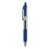 Universal Comfort Grip Gel Pen, Retractable, Medium 0.7 mm, Blue Ink, Clear/Blue Barrel, 36/Pack