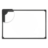 Universal Design Series Magnetic Steel Dry Erase Board, 24 x 18, White, Black Frame