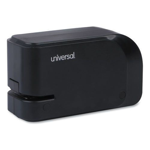 Universal Half-Strip Electric Stapler with Staple Channel Release Button, 20-Sheet Capacity, Black
