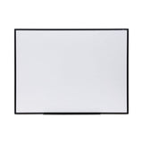 Universal Dry Erase Board, Melamine, 48 x 36, Black Frame