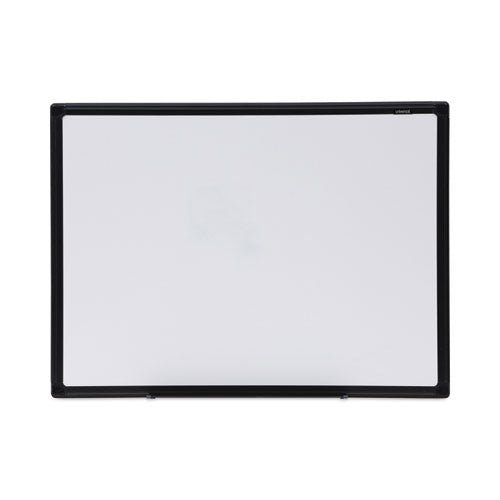 Universal Dry Erase Board, Melamine, 24 x 18, Black Frame