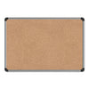 Universal Cork Board with Aluminum Frame, 24 x 18, Natural, Silver Frame