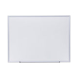 Universal Dry Erase Board, Melamine, 48 x 36, Aluminum Frame