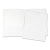 Universal Laminated Two-Pocket Portfolios, Cardboard Paper, 100-Sheet Capacity, 11 x 8.5, White, 25/Box