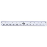 Universal Clear Plastic Ruler, Standard/Metric, 12