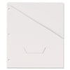 Universal Slash-Cut Pockets for Three-Ring Binders, Jacket, Letter, 11 Pt., White, 10/Pack