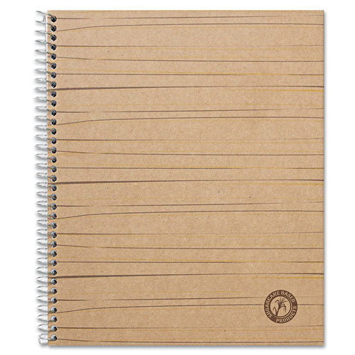 Universal Deluxe Sugarcane Based Notebooks, 1 Subject, Medium/College Rule, Brown Cover, 11 x 8.5, 100 Sheets
