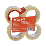 Universal Heavy-Duty Box Sealing Tape with Dispenser, 3" Core, 1.88" x 60 yds, Clear, 4/Box