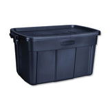 Rubbermaid Roughneck Storage Box, 31 gal, 20.4" x 32.3" x 16.7", Dark Indigo Metallic