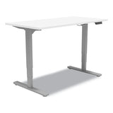 Union & Scale Essentials Electric Sit-Stand Desk, 55.1" x 27.5" x 25.9" to 51.5", White/Aluminum