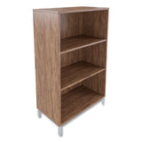 Union & Scale Essentials Laminate Bookcase, Three-Shelf, 28w x 15d x 45.6h, Espresso