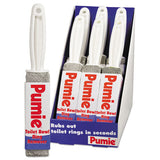 Pumie Toilet Bowl Ring Remover with Handle, 1.25 x 5, Gray, 6/Carton