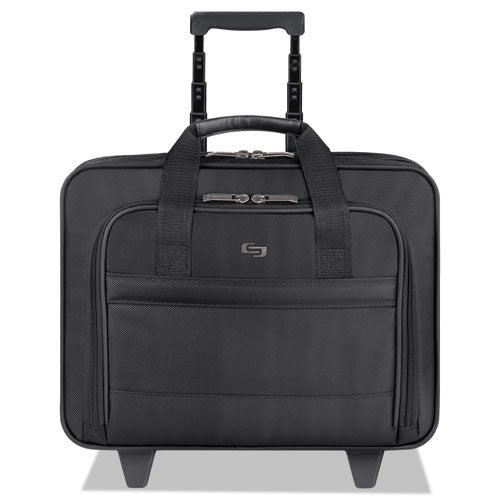 Solo Classic Rolling Case, Fits Devices Up to 15.6", Ballistic Polyester, 15.94 x 5.9 x 12, Black
