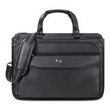 Solo Harrison Briefcase, Fits Devices Up to 15.6", Vinyl, 16.75 x 7.75 x 12, Black