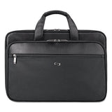 Solo Classic Smart Strap Briefcase, Fits Devices Up to 16", Ballistic Polyester, 17.5 x 5.5 x 12, Black