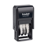 Trodat Printy Economy Micro 5-in-1 Date Stamp, Self-Inking, 0.75" x 1", Blue/Red