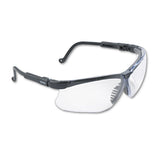 Honeywell Uvex Genesis Wraparound Safety Glasses, Black Plastic Frame, Clear Lens