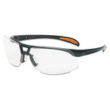 Honeywell Uvex Protege Safety Eyewear, Metallic Black Frame, Clear Lens