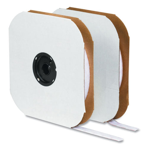VELCRO Brand Sticky-Back Fasteners, Hook Side, 0.63" x 75 ft, White